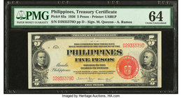 Philippines Philippine National Bank 5 Pesos 1936 Pick 83a PMG Choice Uncirculated 64. 

HID09801242017