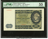 Poland Emission Bank of Poland 500 Zlotych 1940 Pick 98 PMG About Uncirculated 55. 

HID09801242017