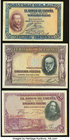Spain Banco de Espana 100 Pesetas 1.7.1925 (1936) Pick 69c; 25 Pesetas 12.10.1926 Pick 71a; 50 Pesetas 15.8.1928 Pick 75b; 1000 Pesetas 15.8.1928 Pick...