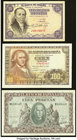 Spain Banco de Espana 100 Pesetas 9.1.1940 (1943) Pick 118a; 25 Pesetas 19.2.1946 (1948) Pick 130a; 100 Pesetas 2.5.1948 (1950) Pick 137a; 100 Pesetas...