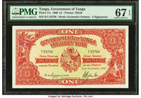 Tonga Government of Tonga 1 Pound 2.12.1966 Pick 11e PMG Superb Gem Unc 67 EPQ. 

HID09801242017