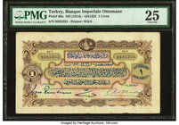 Turkey Banque Imperiale Ottomane 1 Livre ND (1914) / AH1332 Pick 68a PMG Very Fine 25. Annotation

HID09801242017