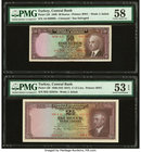Turkey Central Bank of Turkey 50 Kurus; 2 1/2 Lira 1930; 1930 (ND 1947) Pick133; 140 Two Examples PMG Choice About Unc 58; About Uncirculated 53 EPQ. ...