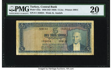 Turkey Central Bank of Turkey 5 Lira 1930 (ND 1959) Pick 155a PMG Very Fine 20. 

HID09801242017