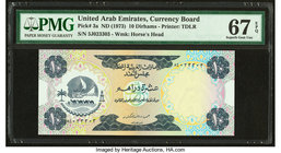 United Arab Emirates Currency Board 10 Dirhams ND (1973) Pick 3a PMG Superb Gem Unc 67 EPQ. 

HID09801242017