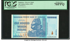 Zimbabwe Reserve Bank of Zimbabwe 100 Trillion Dollars 2008 Pick 91 PCGS Perfect New 70PPQ. 

HID09801242017