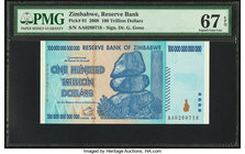 Zimbabwe Reserve Bank of Zimbabwe 100 Trillion Dollars 2008 Pick 91 PMG Superb Gem Unc 67 EPQ. 

HID09801242017