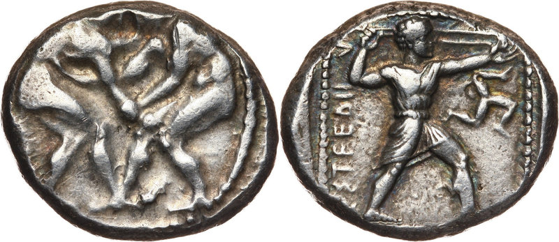 Greece, Pamphylia, Aspendos, Stater 385-370 BC, wrestlers
Grecja, Pamfilia, Asp...