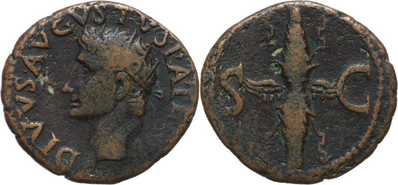 Roman Empire, Augustus (27 BC-AD 14), posthumouss issue under Tiberius 14-37, As...