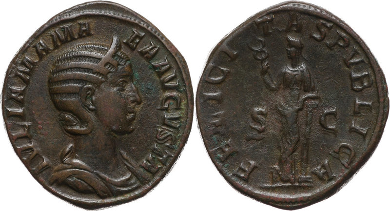 Roman Empire, Julia Mamea (mother of Alexander Severus 222-235), Sestertius, Rom...