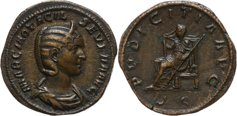 Roman Empire, Otacilia Severa 244-249 (wife of Philip the Arab), Sestertius, Rom...