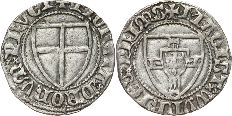 Zakon Krzyżacki, Winrych von Kniprode 1351-1382, szeląg
 Waga 1,60 g. Odmiana j...