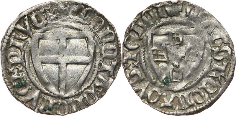 Zakon Krzyżacki, Konrad III von Jungingen 1393-1407, szeląg
 Piękny egzemplarz....