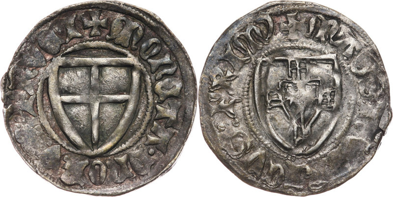 Zakon Krzyżacki, Ulryk I von Jungingen 1407-1410, szeląg
 Waga 1,74 g. Ładna st...