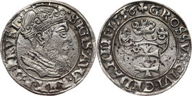 Zygmunt II August, grosz 1556, Gdańsk