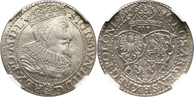Zygmunt III Waza, szóstak 1596, Malbork
 Odmiana z małą głową. Ładnie zachowany...