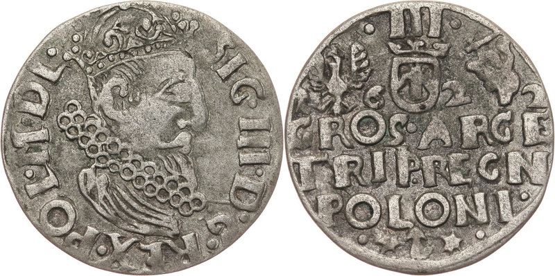 Zygmunt III Waza, naśladownictwo trojaka krakowskiego z 1622 roku
 Waga 1,50 g....