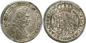 August II Mocny, 2/3 talara (gulden) 1698 ILH, Drezno MAX
