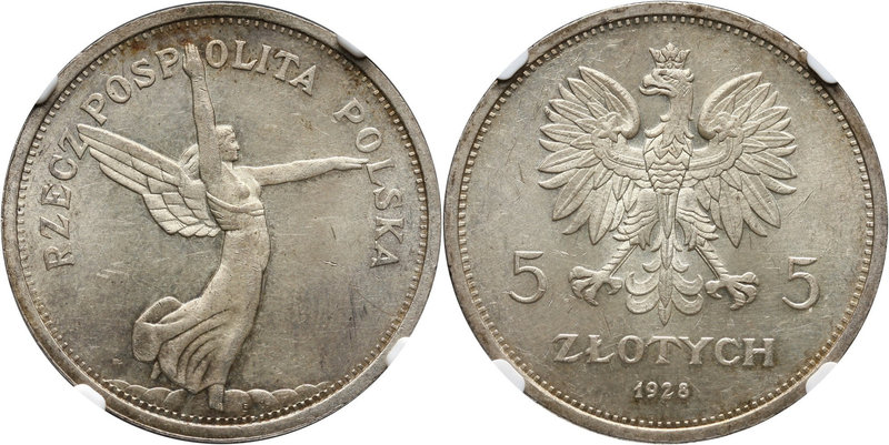 II RP, 5 złotych 1928, Warszawa, Nike
 Ładnie zachowane.


Grade: NGC MS62 ...