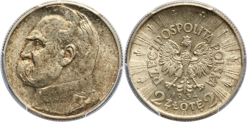 II RP, 2 złote 1934, Warszawa, Józef Piłsudski
 Bardzo ładnie zachowane.


G...