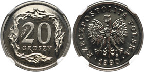 III RP, 20 groszy 1990, PRÓBA, nikiel MAX