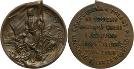 Polska pod zaborami, medal z 1905 roku, Rewolucja w Polsce 1904-1905, Precz z caratem