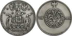 PRL, Seria królewska PTAiN, medal, Ludwik Węgierski, SREBRO