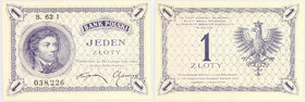 II RP, 1 złoty 28.02.1919, seria 62 I