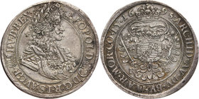 Austria, Leopold I, 1/2 Taler 1695 KB, Kremnitz
