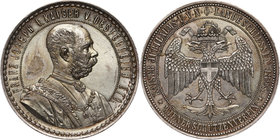Austria, Franz Joseph I, silver medal (2 Gulden) 1888, Vienna, shooting competition