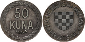 Croatia, Pattern 50 Kuna 1934