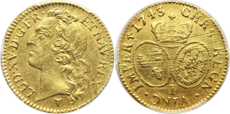 France, Louis, Louis d'or 1743 I, Limoges
Francja, Ludwik XV, Louis d'or 1743 I...