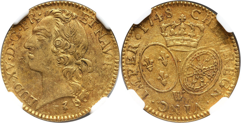 France, Louis XV, Louis d'or 1748 W, Lille
Francja, Ludwik XV, Louis d'or 1748 ...