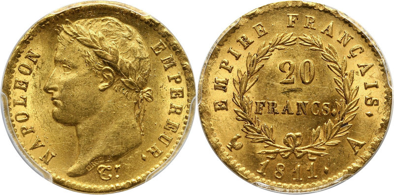 France, Napoleon I, 20 Francs 1811 A, Paris
Francja, Napoleon I, 20 franków 181...