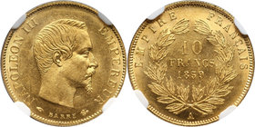 France, Napoleon III, 10 Francs 1859 A, Paris