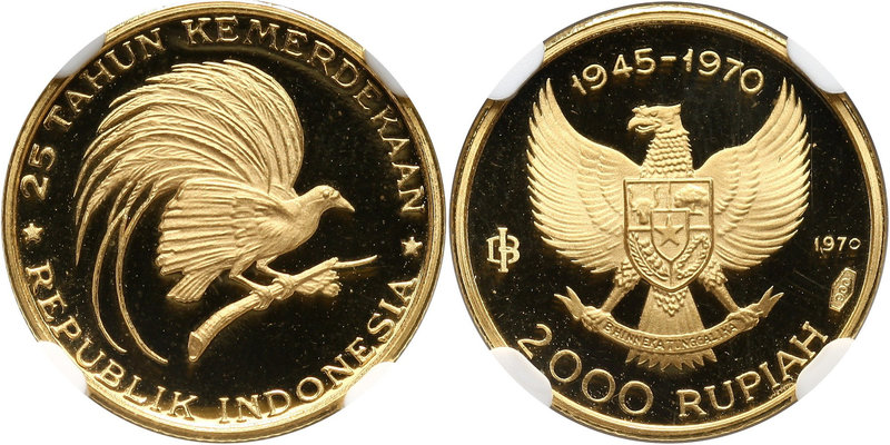 Indonesia, 2000 Rupiah 1970, Great bird of paradise
Indonezja, 2000 rupii 1970,...