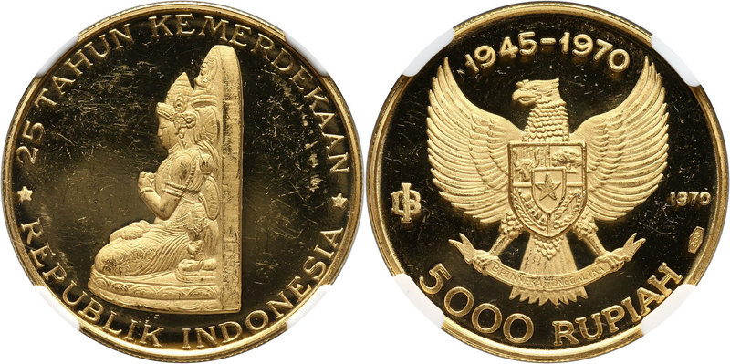 Indonesia, 5000 Rupiah 1970, Manjusri statue
Indonezja, 5000 rupii 1970, Manjus...