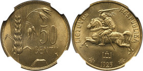 Lithuania, 50 Centu 1925 MAX