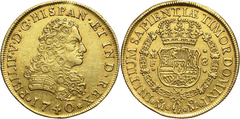 Mexico, Philip V, 8 Escudos 1740 Mo-MF, Mexico City
Meksyk, Filip V, 8 escudos ...