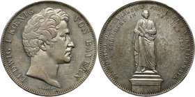 Germany, Bayern, Ludwig I, 2 Taler (3 1/2 Gulden) 1845, Munchen, Chancellor Baron von Kreittmayr
