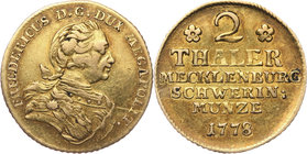 Germany, Mecklenburg-Schwerin, Friedrich, 2 Taler 1778, Schwerin
