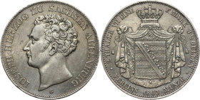 Germany, Saxe-Altenburg, Joseph, 2 Taler (3 1/2 Gulden) 1843 G