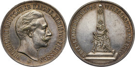 Germany, Prussia, Wilhelm II, silver medal, 1903, Unveiling of the monument in Pless