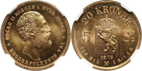 Norway, Oscar II, 20 Kroner (5 Speciedaler) 1875