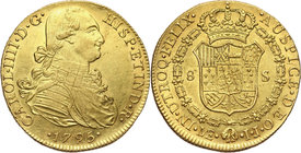 Peru, Charles IV, 8 Escudos 1795 LM IJ, Lima