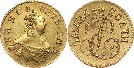 Russia, Elizabeth I, Poltina 1756, Red Mint