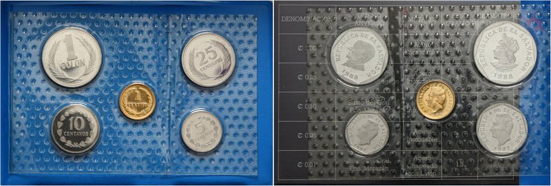 El Salvador, proof set of 5 coins from 1987/89
Salwador, zestaw 5 monet z 1987/...