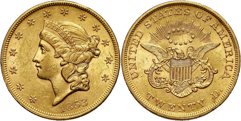 USA, 20 Dollars 1853, Philadelphia
Stany Zjednoczone Ameryki, 20 dolarów 1853, ...