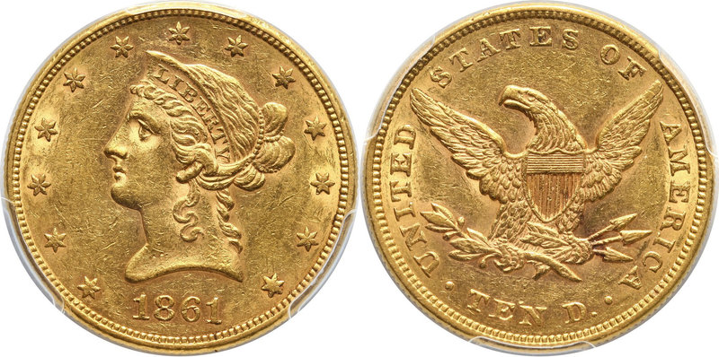 USA, 10 Dollars 1861, Philadelphia
Stany Zjednoczone Ameryki, 10 dolarów 1861, ...