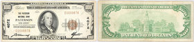 USA, New Jersey, The Paterson National Bank, 100 Dollars 1929
